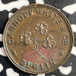 U/D Ireland Dublin Cannock White & CO. Unofficial Farthing Token Lot#E9991