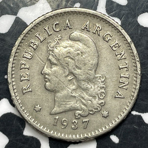 1937 Argentina 10 Centavos (10 Available) (1 Coin Only)