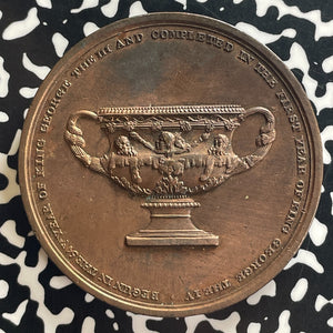 1821 G.B. Thomason Metallic Vase Medal Lot#OV1584 Old Cleaning, BHM#1176, 54mm