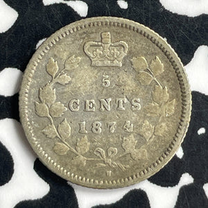 1874-H Canada 5 Cents Lot#T6946 Silver!