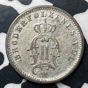 1894 Norway 10 Ore Lot#E9569 Silver! Nice!