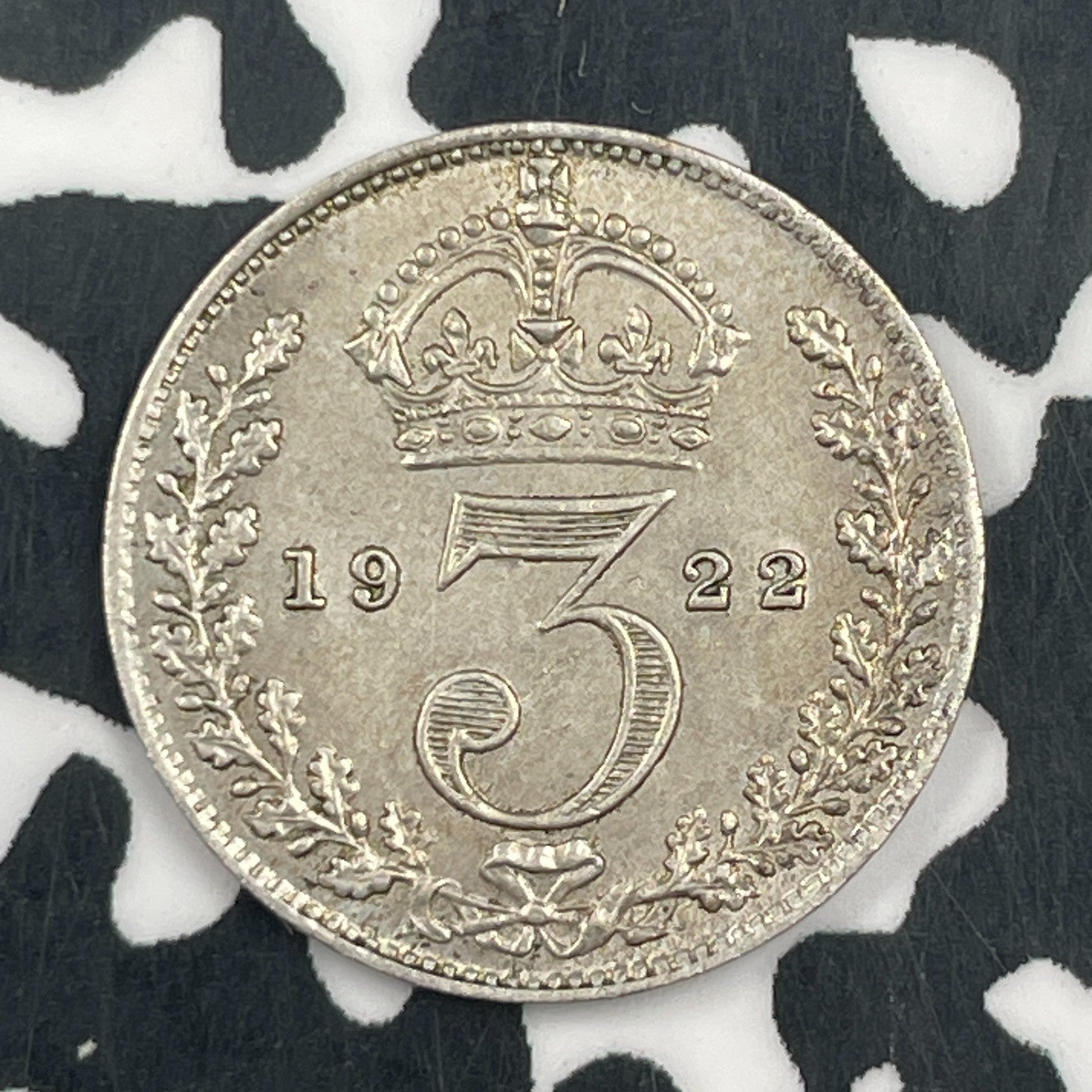 1922 Great Britain 3 Pence Threepence Lot#F5628 Silver!
