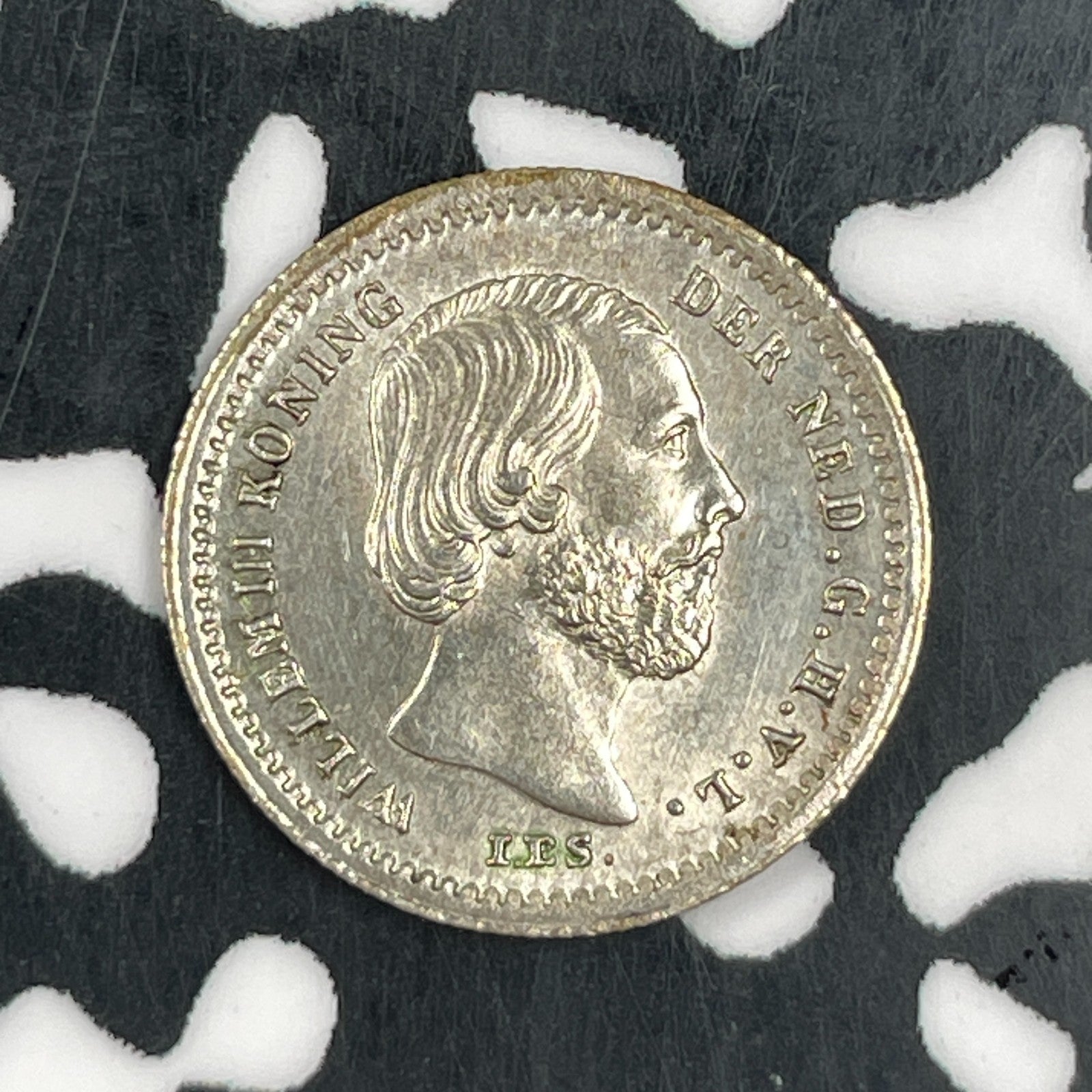 1876 Netherlands 5 Cents Lot#JM1423 Silver! High Grade! Beautiful!