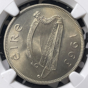 1963 Ireland 1/2 Half Crown NGC MS65 Lot#G8921 Gem BU!