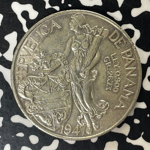 1947 Panama 1 Balboa Lot#T5946 Large Silver Coin! Nice!