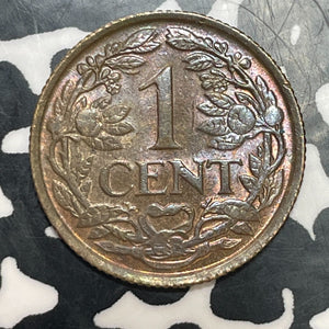 1941 Netherlands 1 Cent Lot#T2492 High Grade! Beautiful!