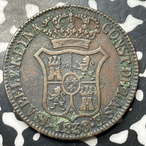 1838 Spain Catalonia 6 Quartos Lot#MK336