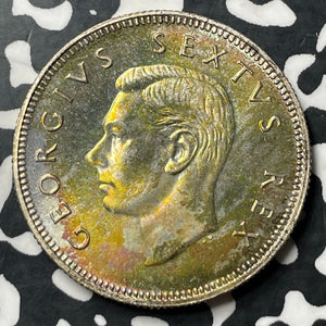 1952 South Africa 2 Shillings Lot#E6779 Silver! High Grade! Beautiful!