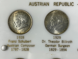 (1928-1937) Austria 10x 2 Schilling Set In Capital Plastic Lot#B2580 Silver!