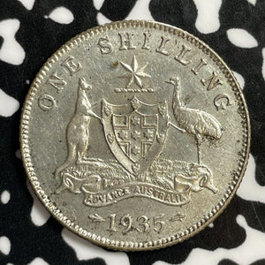 1935 Australia 1 Shilling Lot#E1412 Silver! Nice!