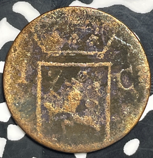 1840 Netherlands East Indies 1 Cent Lot#T9955 Corrosion