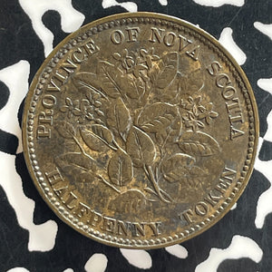 1856 Nova Scotia 1/2 Penny Token Lot#T7662 Nice!