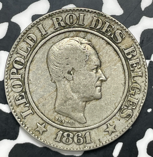 1861 Belgium 20 Centimes Lot#C0337