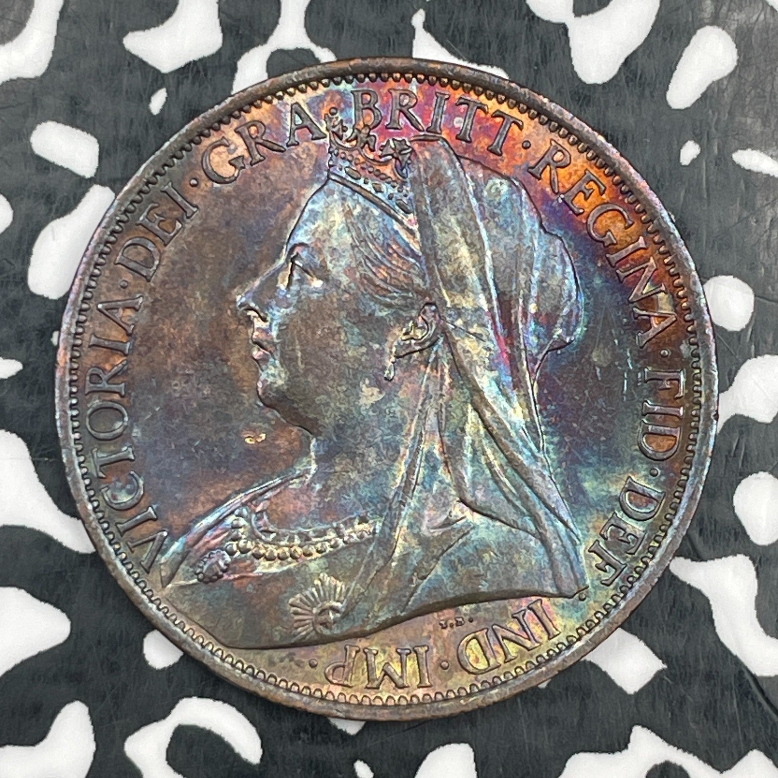 1901 Great Britain Victoria 1 Penny Lot#JM1911 High Grade! Beautiful Toning!
