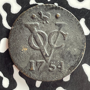 1754 Netherlands East Indies West Friesland 1 Duit Lot#T7451