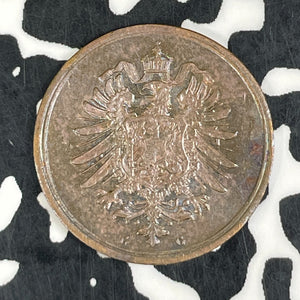 1876-G Germany 1 Pfennig Lot#JM9412 High Grade! Beautiful!