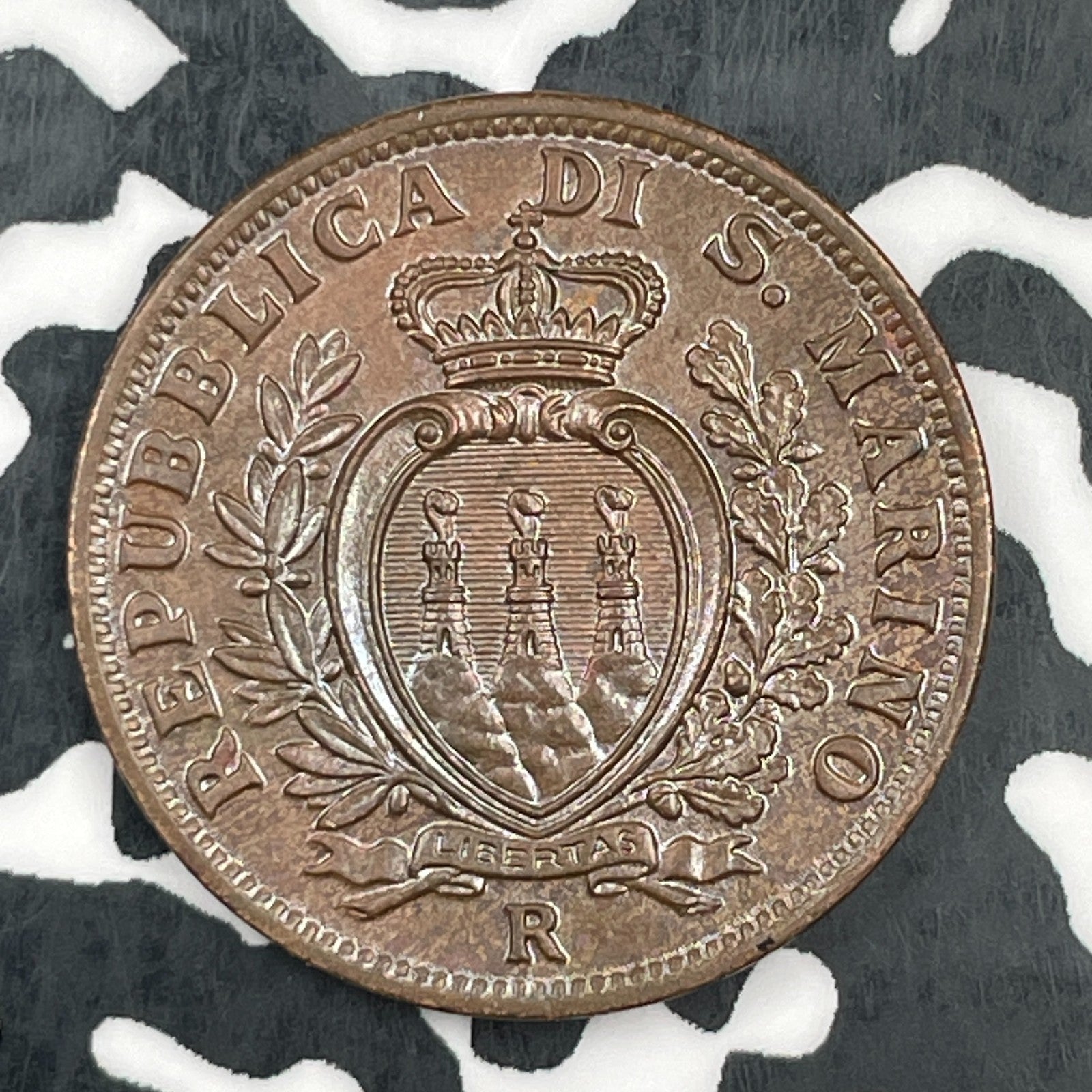 1938-R San Marino 5 Centesimi Lot#F8933 Nice!
