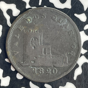 1820 Gibraltar 2 Quartos Lot#T8503 KM#Tn9