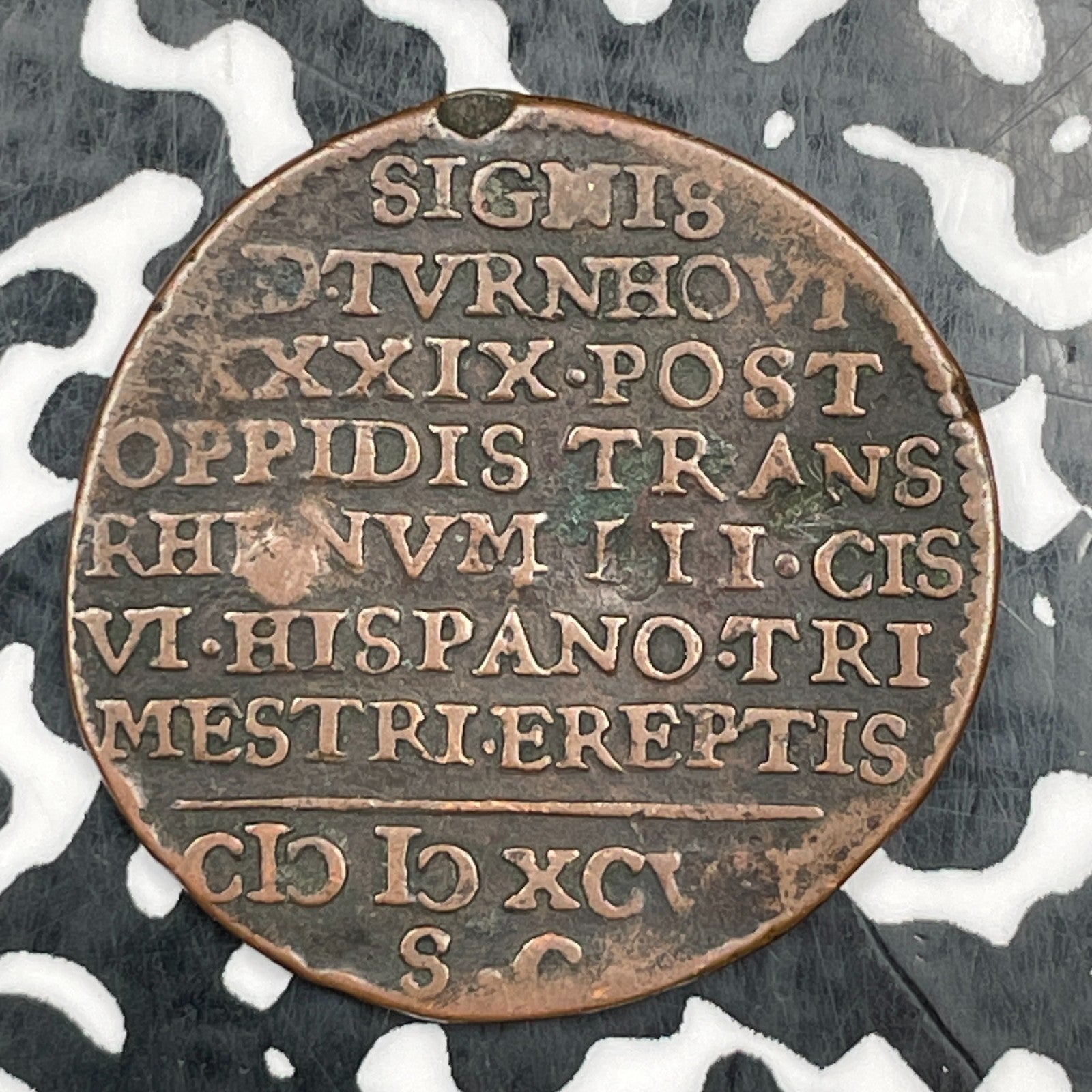 1597 Netherlands Dordrecht Battle of Turnbout Jeton Lot#N0865