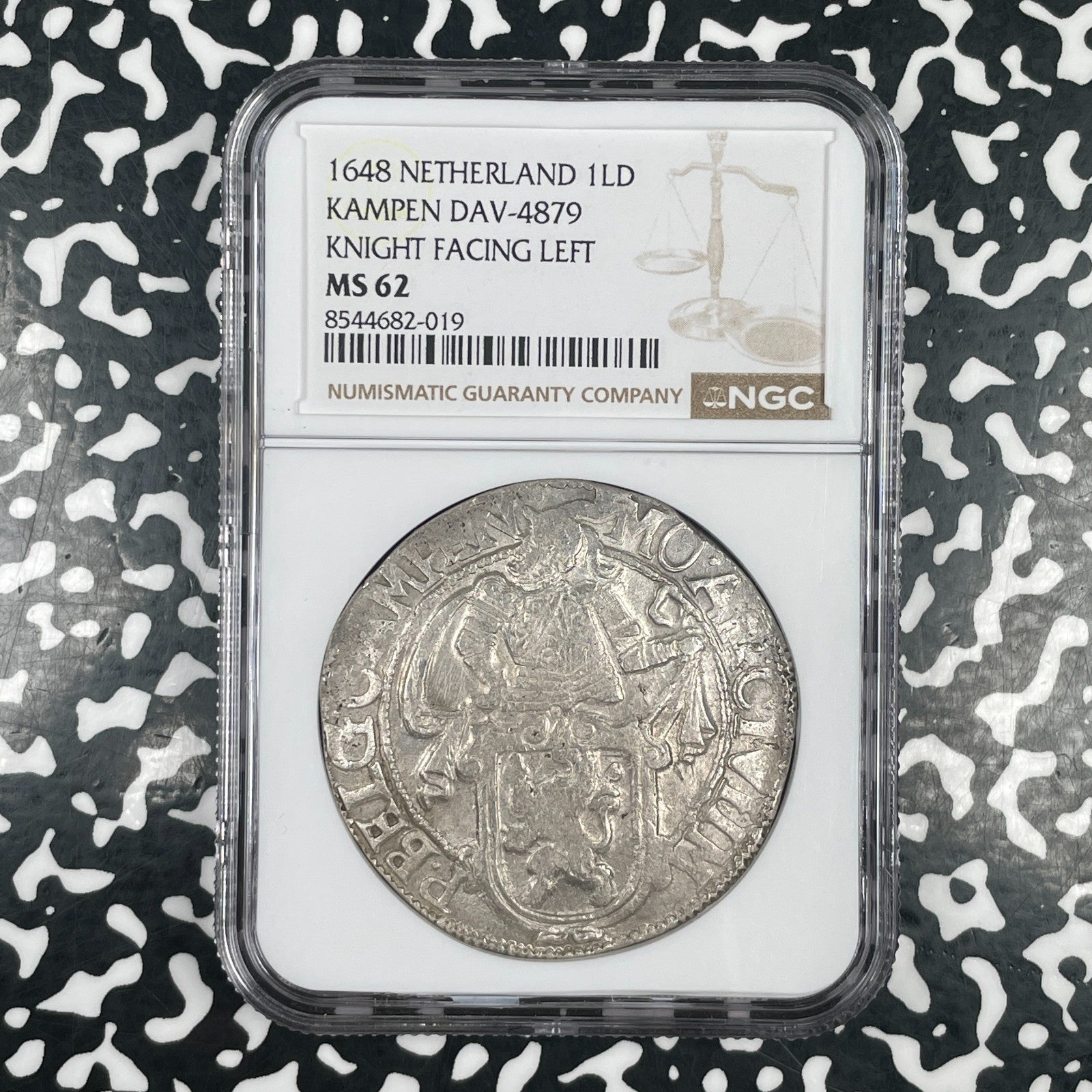 1648 Netherlands Kampen 1 Leeuwendaalder NGC MS62 Lot#G4170 Silver! DAV-4879