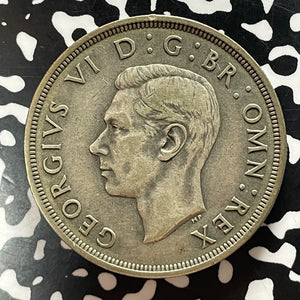 1937 Great Britain 1 Crown Lot#T5399 Large Silver Coin!