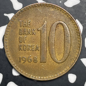 1968 Korea 10 Won Lot#C0898
