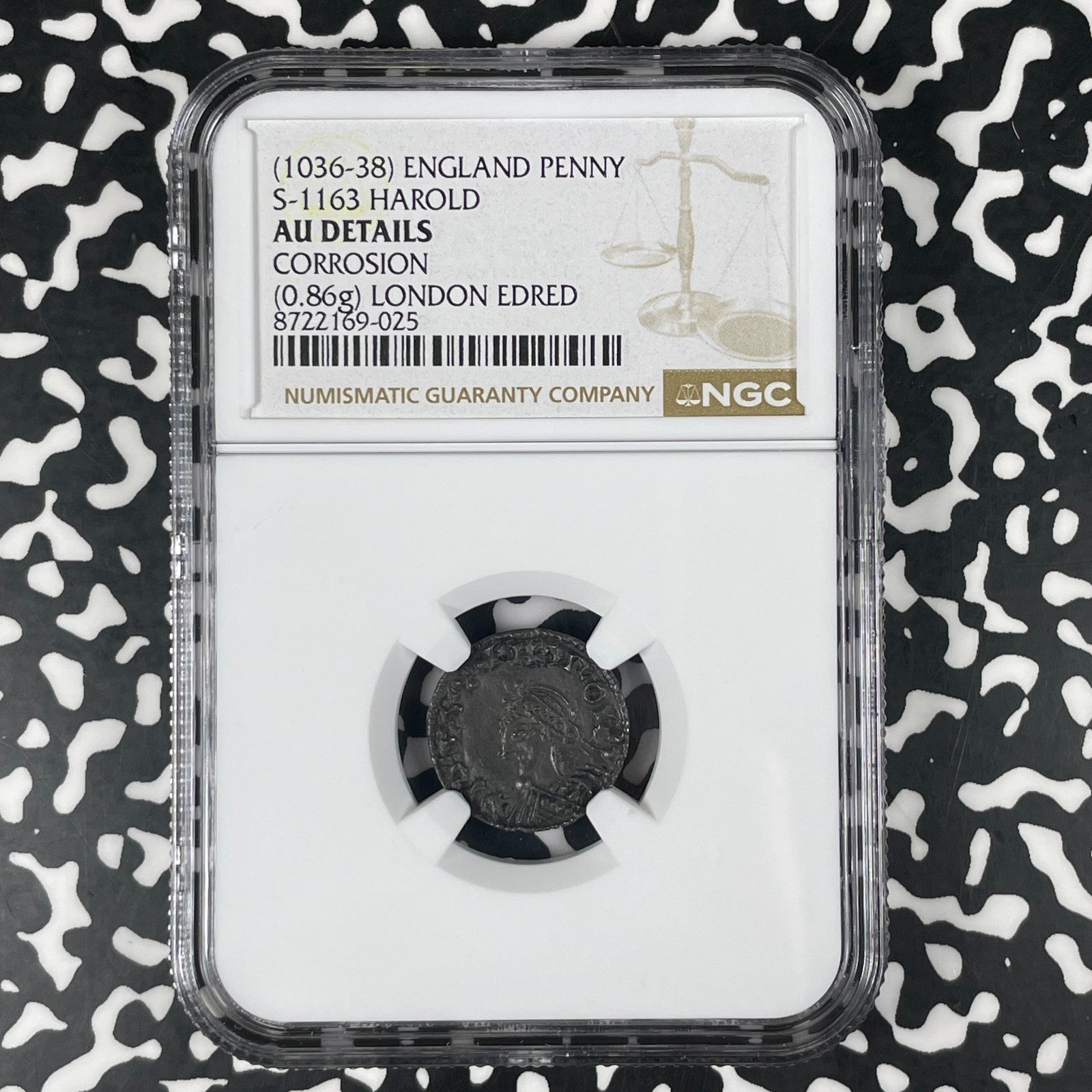 (1036-38) G.B. Harold I 1 Penny NGC Corrosion-AU Details Lot#G1785 Silver!