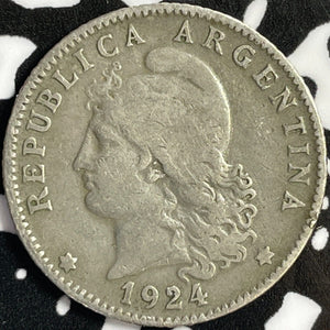 1924 Argentina 20 Centavos Lot#D9404