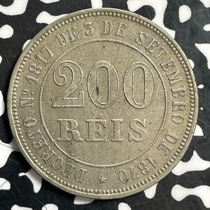 1871 Brazil 200 Reis Lot#T0883 Nice!