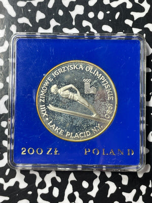 1980 Poland Lake Placid Olympics 200 Zlotych Lot#OV1405 In Plastic Case