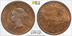 1896 Canada Large Cent PCGS MS63BN Lot#G8705 Choice UNC! Far '6' Scarce Variety!