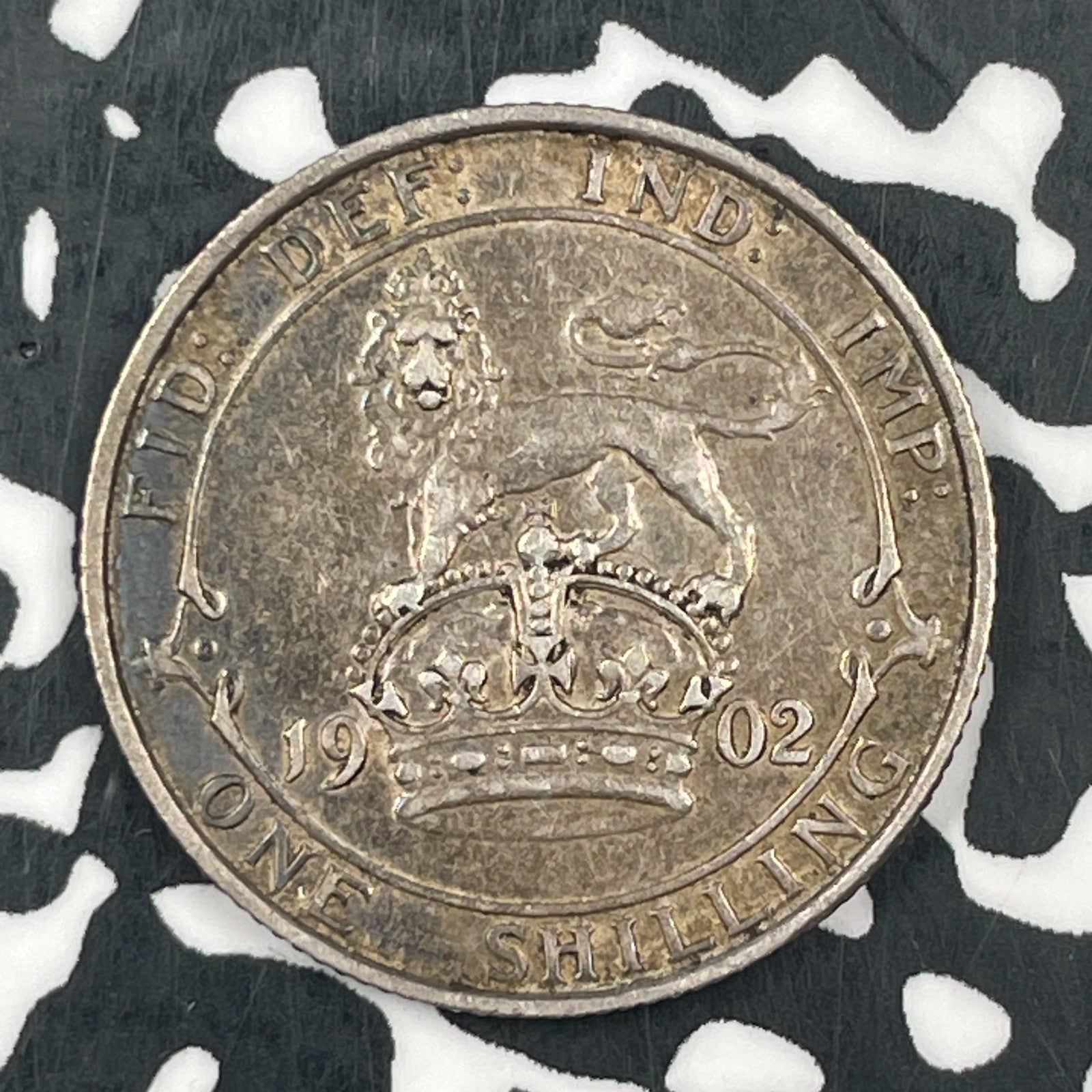 1902 Great Britain 1 Shilling Lot#F5557 Silver! Nice!