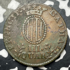 1813 Spain Catalonia 3 Quartos Lot#MK361