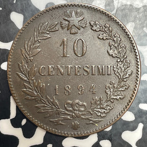 1894-KB Italy 10 Centesimi Lot#T3260