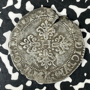 1578-E France Henri III 1 Franc Lot#JM9434 Silver! Nice!