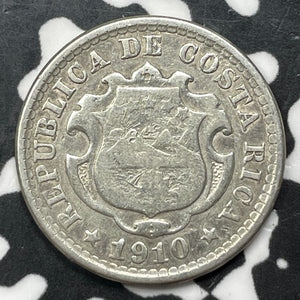 1910 Costa Rica 10 Centimos (5 Available) (1 Coin Only) Silver!