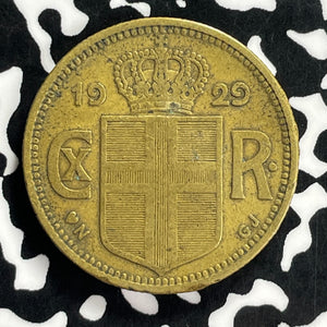 1929 Iceland 2 Kronor Lot#T9640