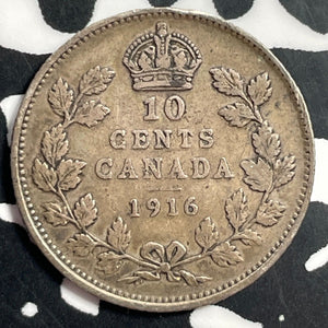 1916 Canada 10 Cents Lot#E7272 Silver!