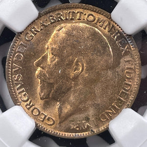 1918 Great Britain Farthing NGC MS64RB Lot#G9124 Choice UNC!