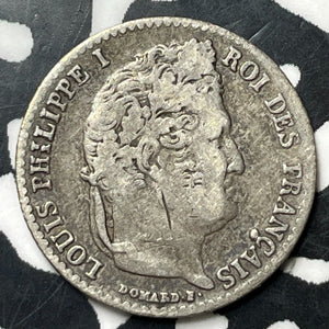 1836-A France 1/4 Franc Lot#E7043 Silver!