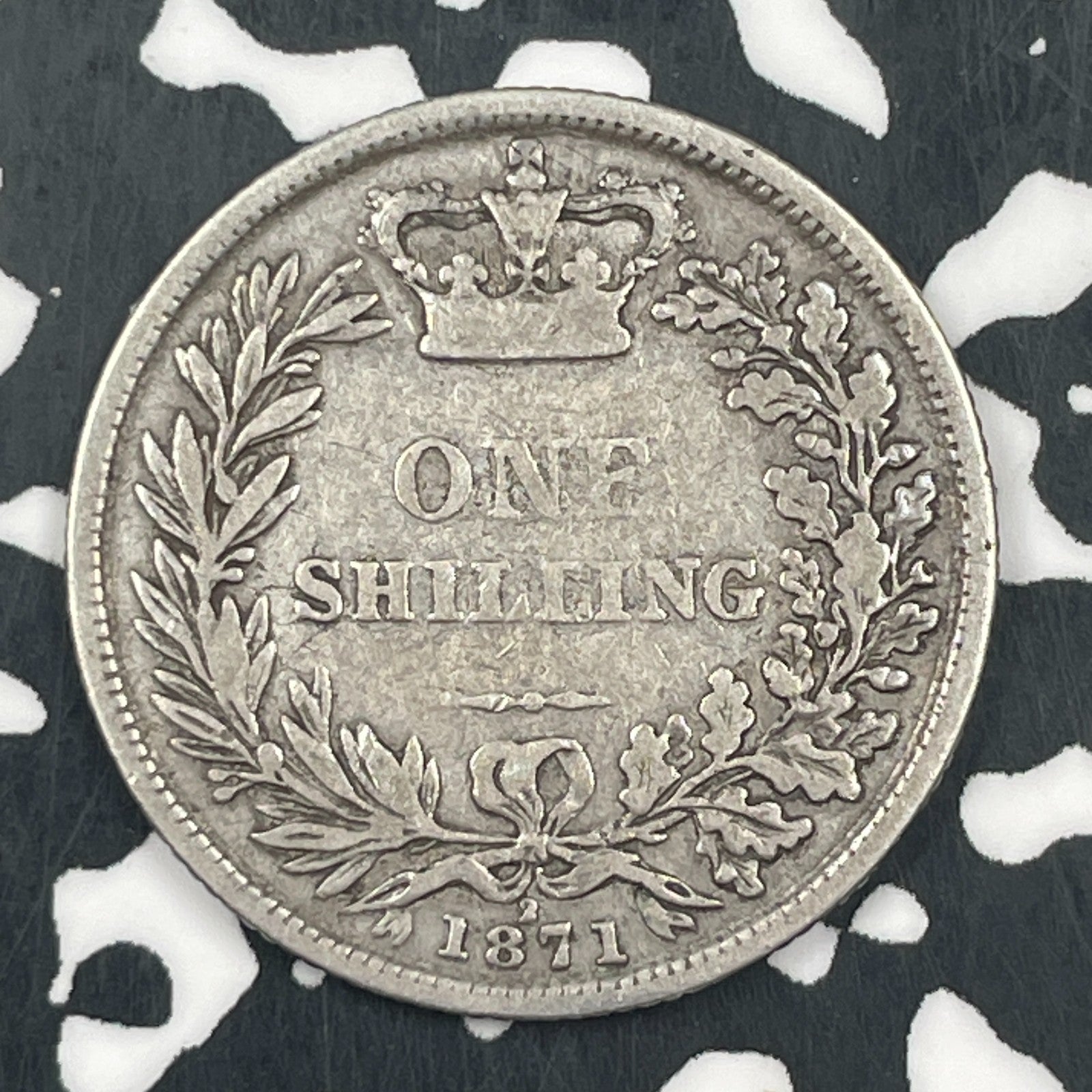 1871 Great Britain 1 Shilling Lot#F5686 Silver!