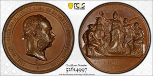 1873 Austria Vienna World Exposition Medal PCGS SP64 Lot#GV1059 Hauser-2918