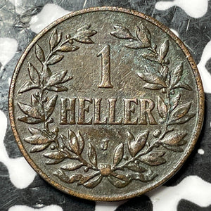 1907-J German East Africa 1 Heller Lot#D7881
