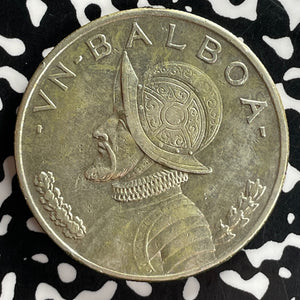 1934 Panama 1 Balboa Lot#T7226 Large Silver!