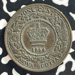 1864 Nova Scotia Large Cent Lot#T7964 Nice!
