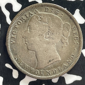 1882-H Newfoundland 20 Cents Lot#T7698 Silver!