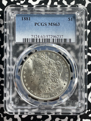 1881 U.S. $1 Morgan Dollar PCGS MS63 Lot#G556 Silver! Choice UNC!