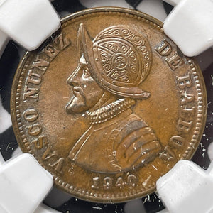 1940 Panama 1 1/4 Centesimos NGC MS63BN Lot#G7621 Choice UNC! Beautiful Toning!