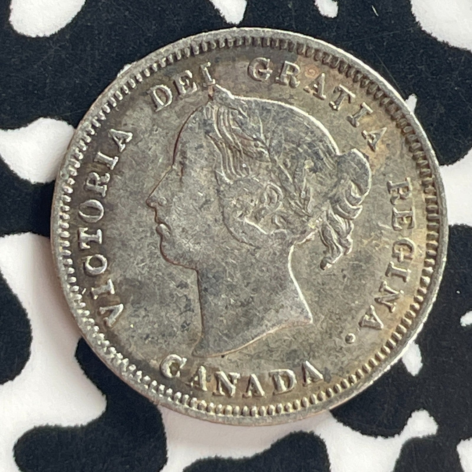 1890-H Canada 5 Cents Lot#T7903 Silver!