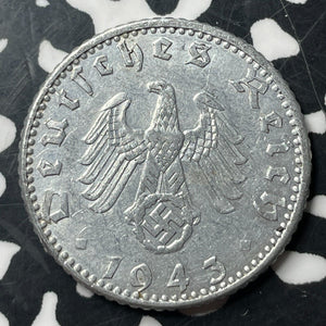 1943-A Germany 50 Pfennig Lot#E7715 High Grade! Beautiful!